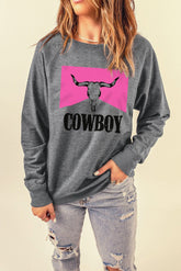 COWBOY Bull Graphic Sweatshirt - Shah S. Sahota
